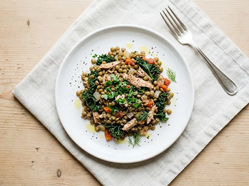 Baked Turkey Kale Lentils