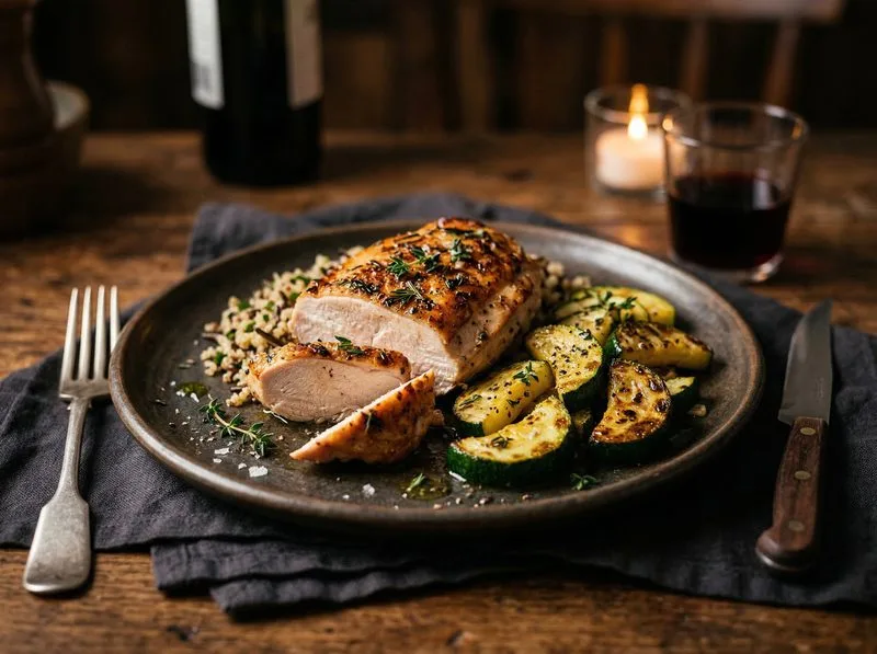 Turkey Fillet with Pan-Seared Zucchini