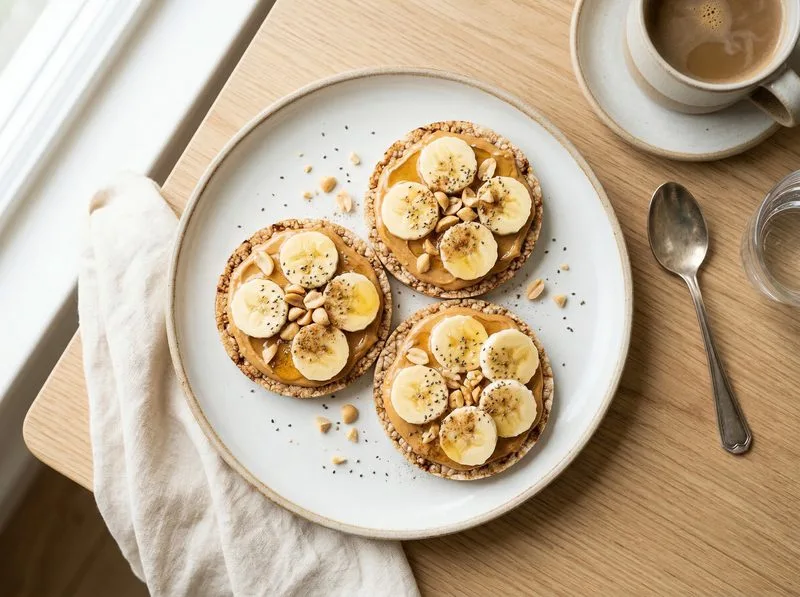 Rice Cakes with Peanut Butter