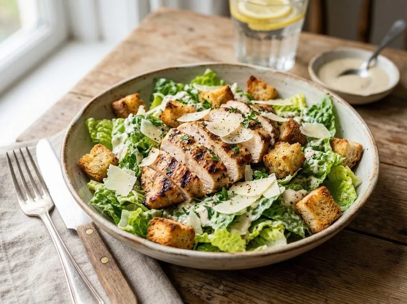 Light Chicken Caesar Salad