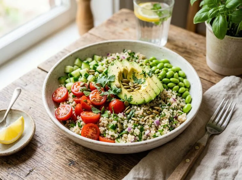 Pan-seared Salmon Zucchini Oats