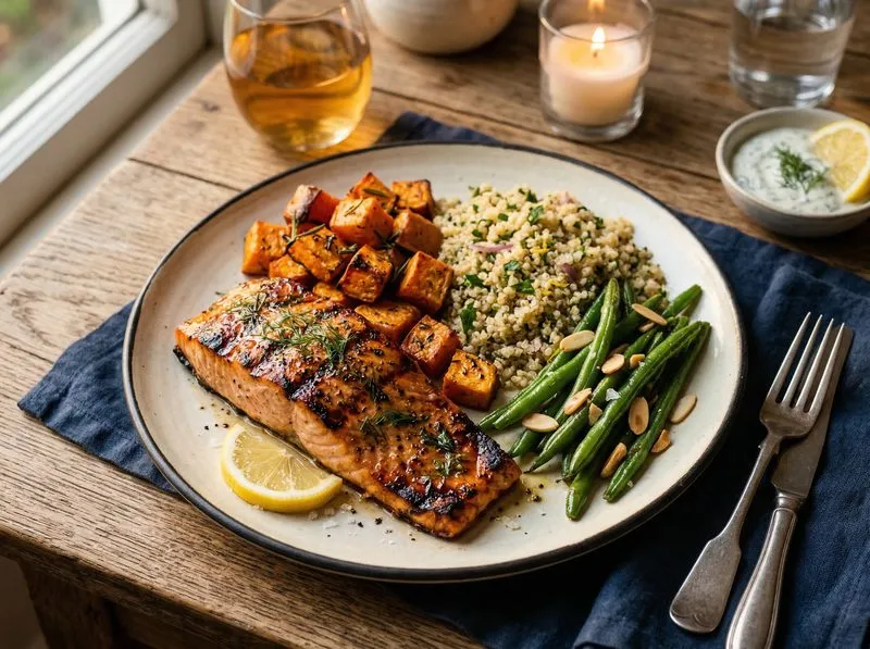 Salmon Sweet Potato Quinoa Mass Gain